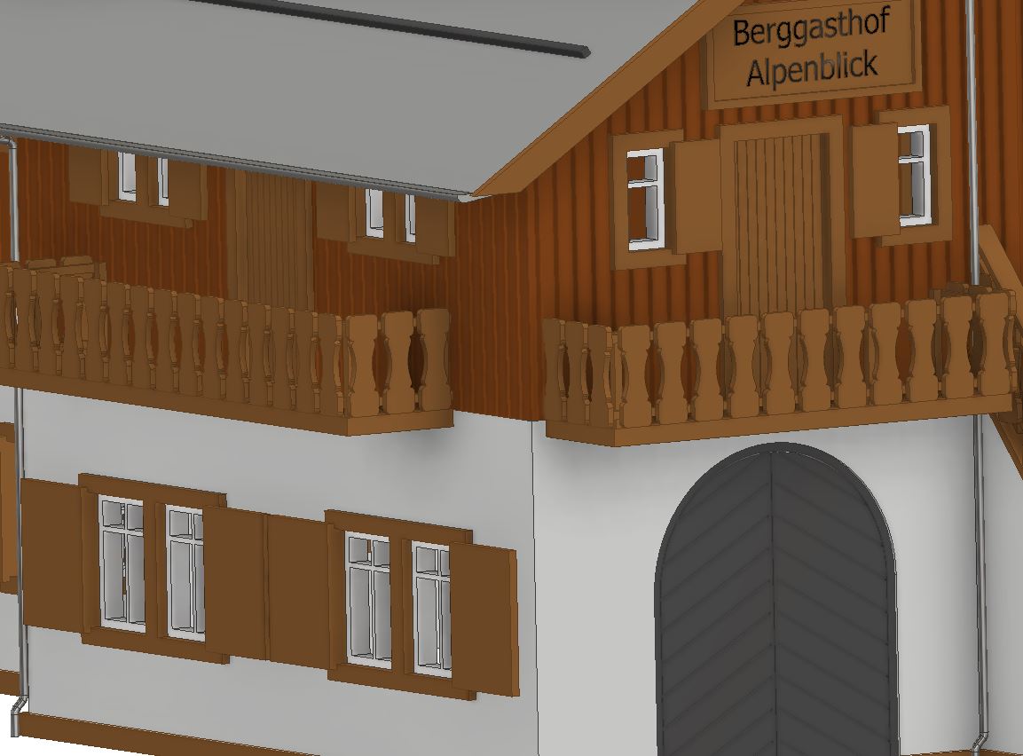 二层洋楼3D数模图纸